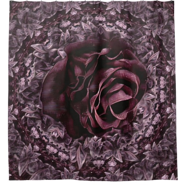 Rideaux De Douche Mandala de rose  (Devant)
