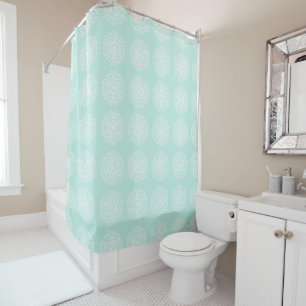 Rideaux De Douche Mandala en verre marin