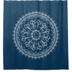 Rideaux De Douche Mandala fait de coquillages