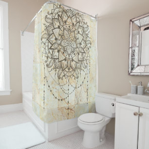 Rideaux De Douche Mandala on Marble