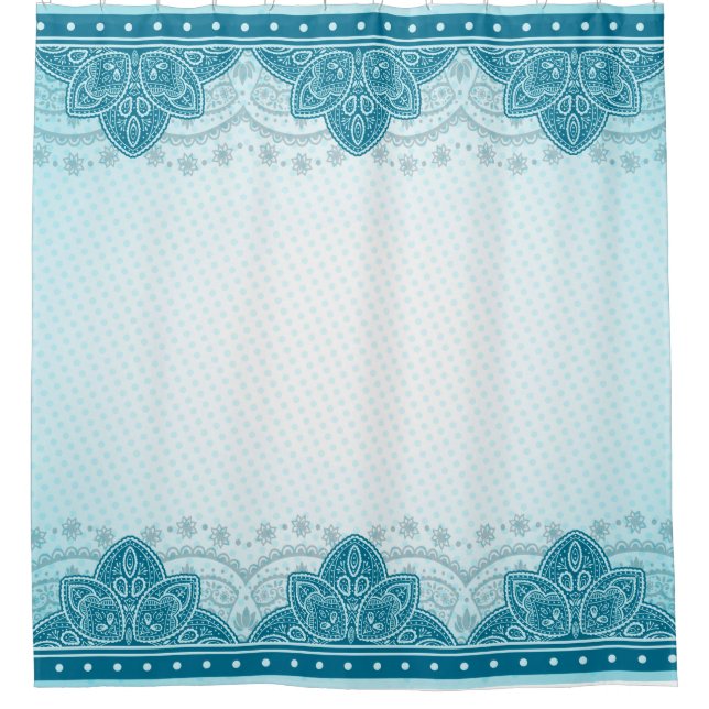 Rideaux De Douche Mandala paisley, motif de l'est de l'Inde (Devant)