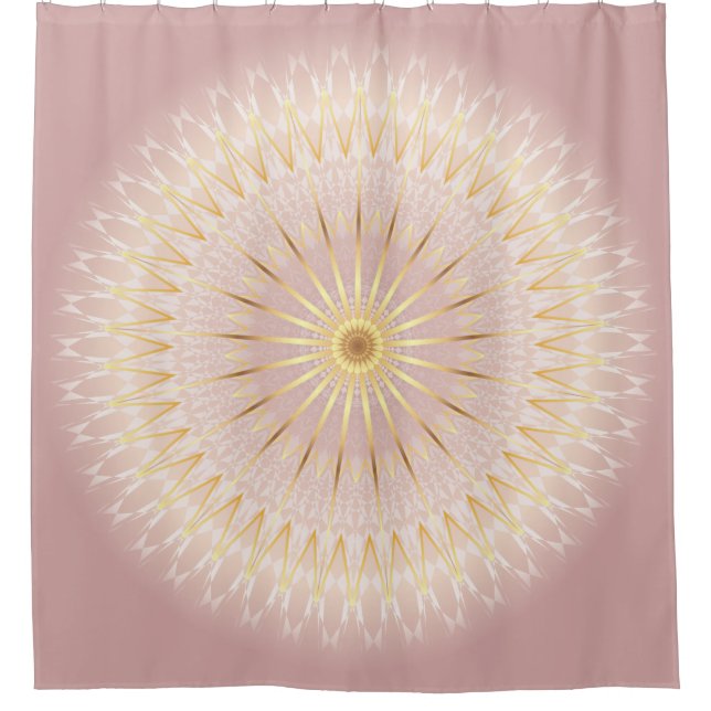 Rideaux De Douche Mandala rose Gold (Devant)