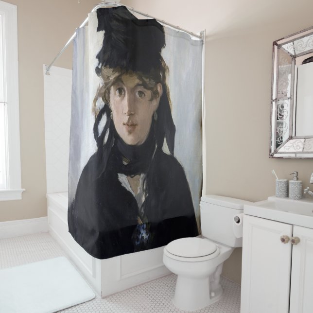 Rideaux De Douche Manet - Berthe Morisot avec un bouquet de violette (En situation)