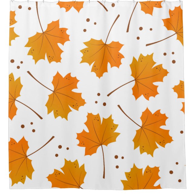 Rideaux De Douche Maple Mirth : Feuilles d'automne de dessin (Devant)