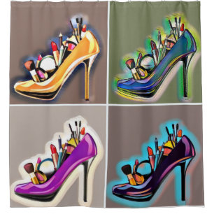 Rideaux De Douche Maquillage de talons aiguilles