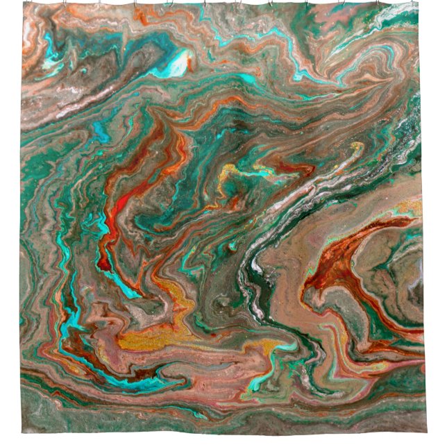 Rideaux De Douche Marbre abstrait arrière - plan acrylique. Marbling (Devant)