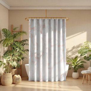 Rideaux De Douche Marbre d'or rose et de Faux blanc