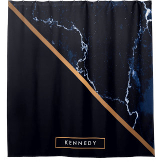 Rideaux De Douche Marbre foncé Abstrait