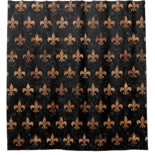 RIDEAUX DE DOUCHE MARBRE ROYAL1 NOIR ET BRUN (R) EN PIERRE