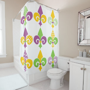 Rideaux De Douche Mardi Gras Fleur de Lis