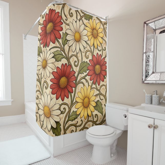 Rideaux De Douche Marguerites en automne (En situation)