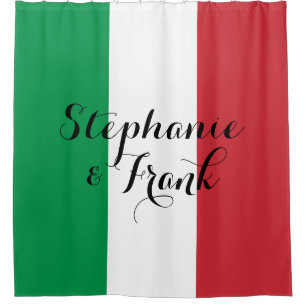 Rideaux De Douche Mariage couleur drapeau italien