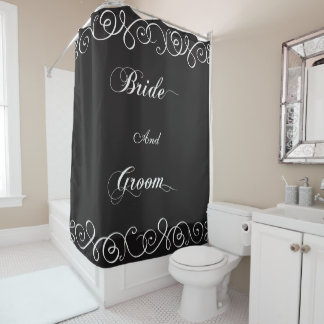 Rideaux De Douche Mariage De Mariage Et De Pièce Classique