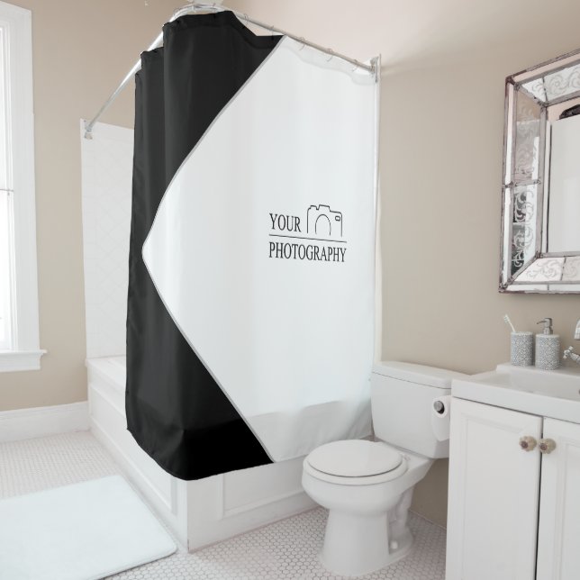 Rideaux De Douche Mariage élégant Ajouter une photographie personnal (En situation)