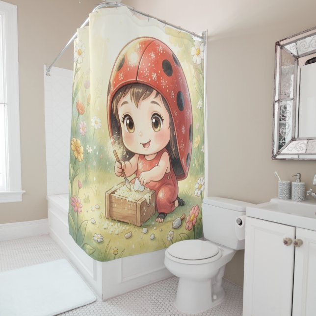 Rideaux De Douche Marienkäfer et le royaume de nectar caché.3 (En situation)