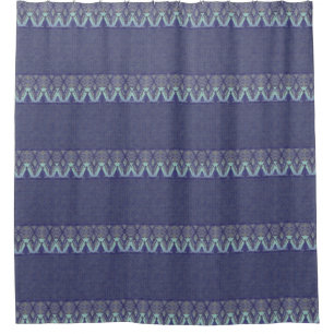 Rideaux De Douche Marine moderne vintage tribale de Suzani de motif
