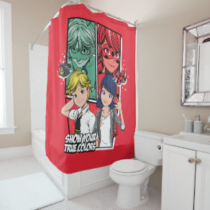 Rideaux De Douche Marinette comique miqueuse & Adrien Véritables Cou
