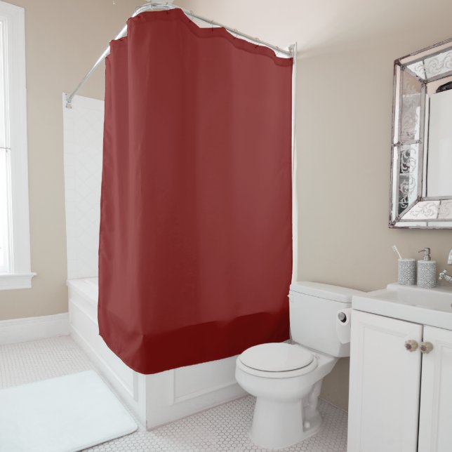 Rideaux De Douche Maroon rouge foncé (En situation)