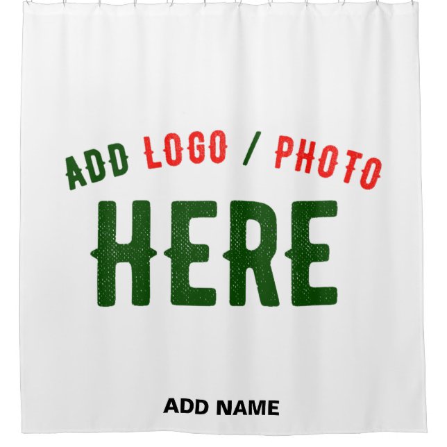 RIDEAUX DE DOUCHE MARQUE BLANCHE MODERNE ET PERSONNALISABLE VÉRIFIÉE (Devant)