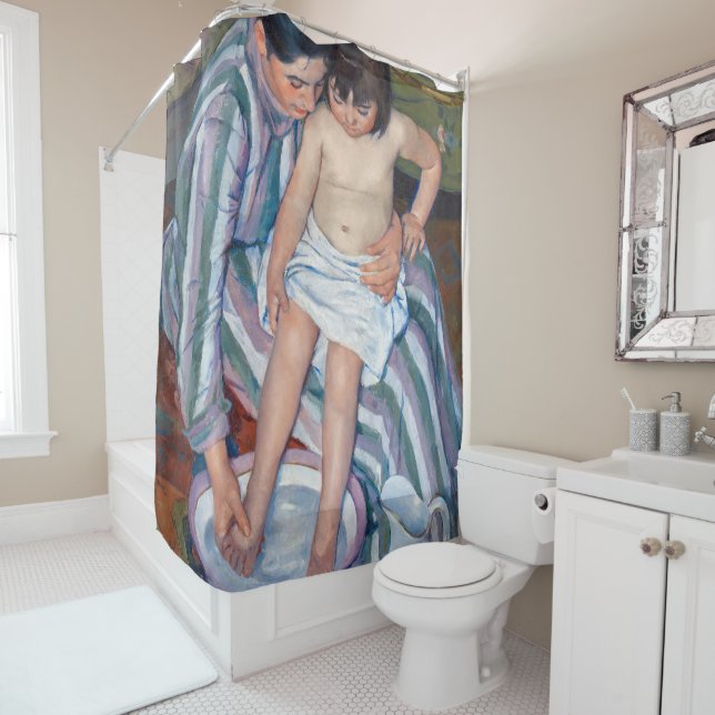 Rideaux De Douche Mary Cassatt - Le bain de l'enfant (En situation)