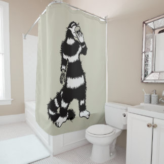 Rideaux De Douche Masque de crâne de chat bizarre gothique