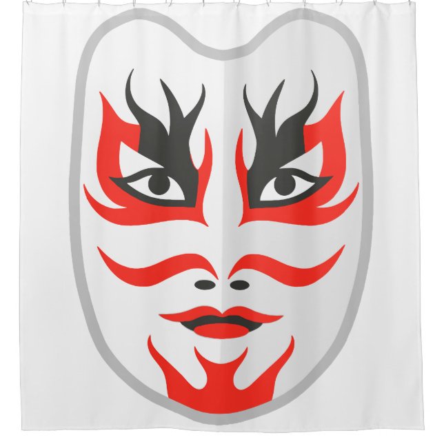 Rideaux De Douche Masque japonais (Devant)