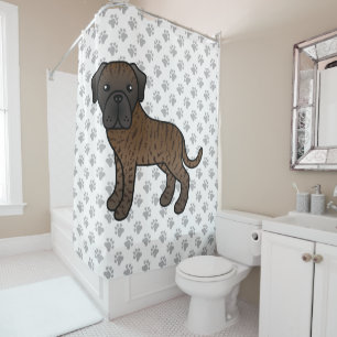 Rideaux De Douche Mastiff Anglais Bringé Chien de Dessin Animé Migno