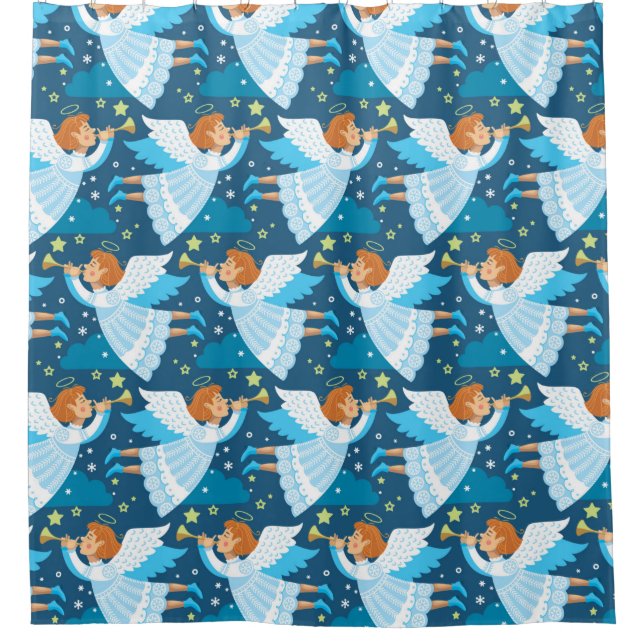 Rideaux De Douche Matériel de Noël. Illustration (Devant)