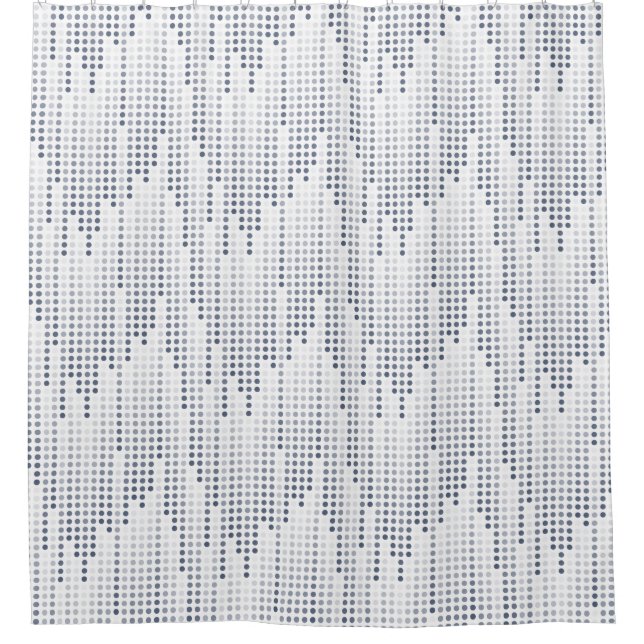 Rideaux De Douche Matrice de pois gris blanc (Devant)