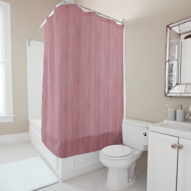 Rideaux De Douche Mauve Purple Bamboo Grain (En situation)