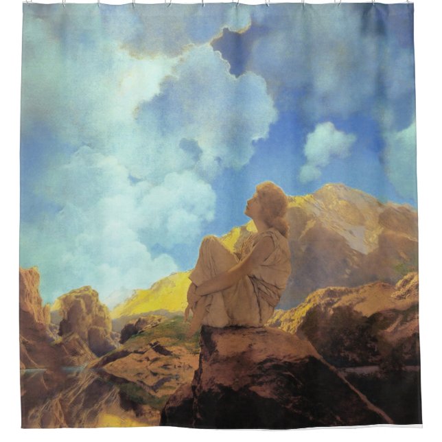 Rideaux De Douche Maxfield Parrish Matin 1922 Nuage Bleu Beaux-Arts (Devant)