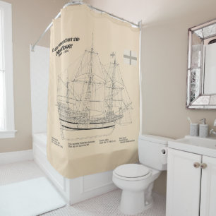 Rideaux De Douche Mayflower - Plan directeur des navires SD