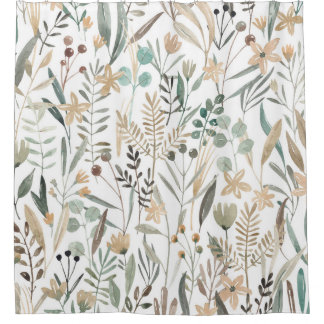 Rideaux De Douche Meadow Fleurs sauvages : Aquarelle Charme.