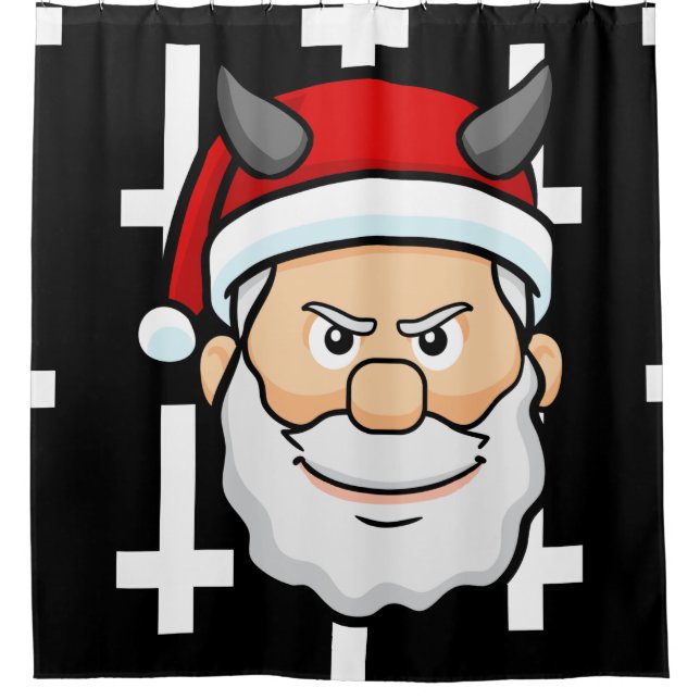 Rideaux De Douche méchant xmas mal santa claus (Devant)