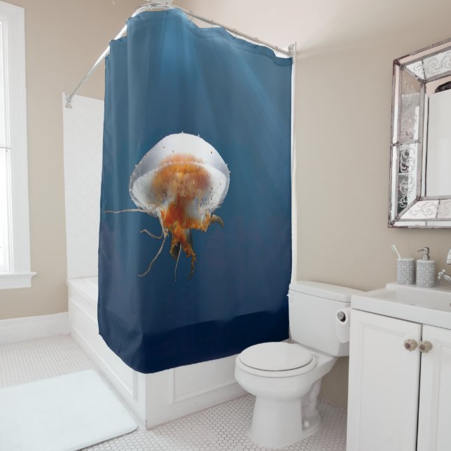 Rideaux De Douche Méduse avec Tentacles Animal sous-marin Mer (En situation)