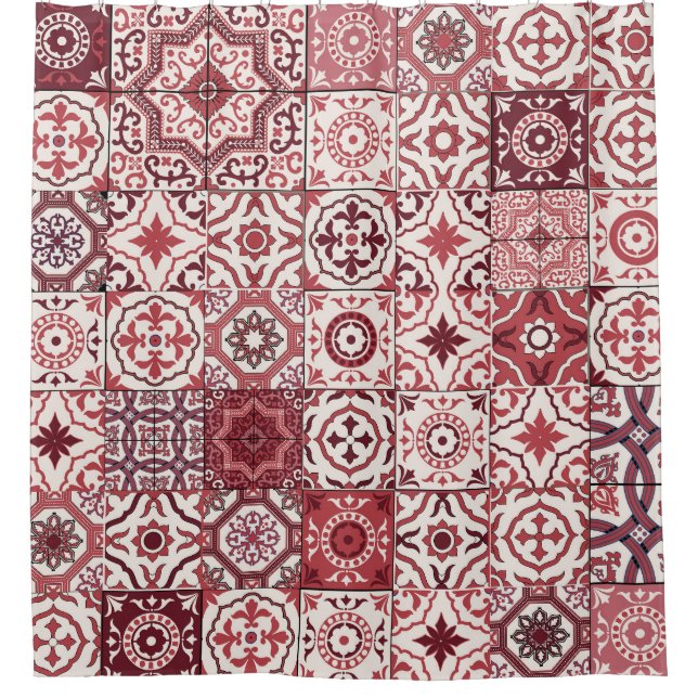 Rideaux De Douche Mega Magnifique Motif marocain Patchwork (Devant)