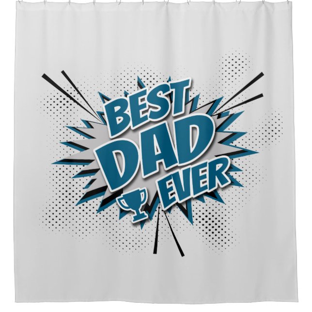 Rideaux De Douche Meilleur papa jamais (Devant)