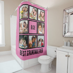 Rideaux De Douche Meilleure grand-mère personnalisée Ever 8 Collage 