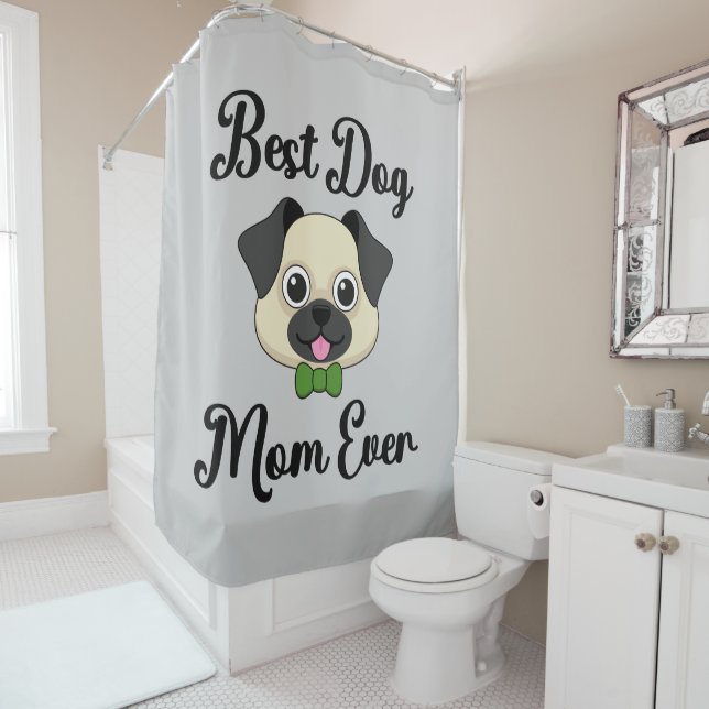 Rideaux De Douche Meilleure maman de chien jamais (En situation)