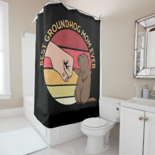 Rideaux De Douche Meilleure maman de marmotte  Louveur de marais