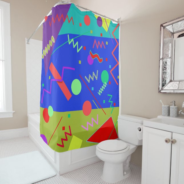 Rideaux De Douche Memphis n° 54 (En situation)