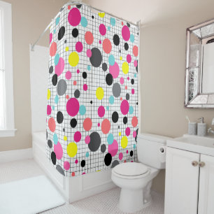 Rideaux De Douche Memphis pois