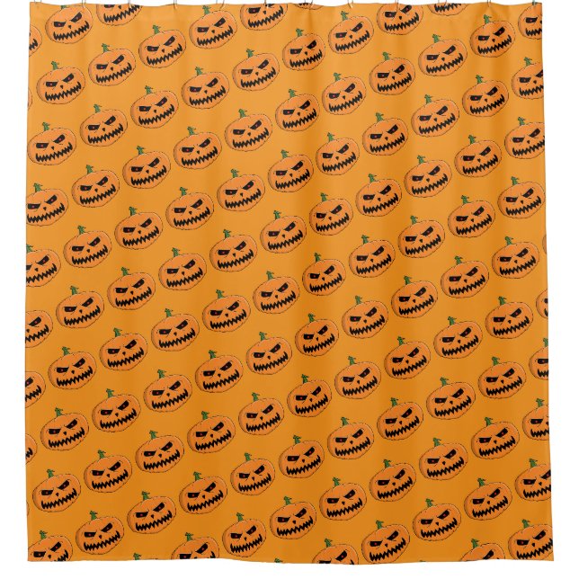 Rideaux De Douche Menacer Jack O'Lantern Halloween (Devant)