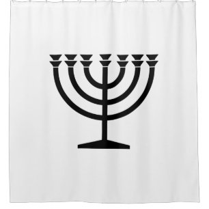 Rideaux De Douche Menorah juive (symbole du judaïsme)