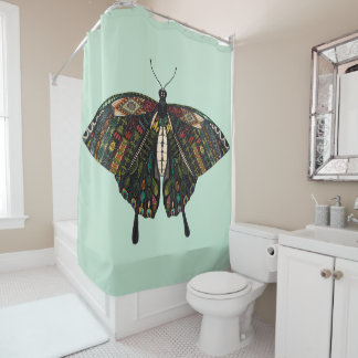 Rideaux De Douche menthe papillon