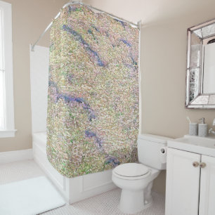 Rideaux De Douche Mer de Stuc Vert