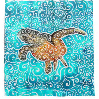 Rideaux De Douche Mer tourbillonnant