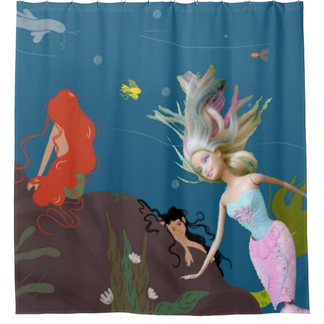 Rideaux De Douche Mérmaid Célèbre (Devant)