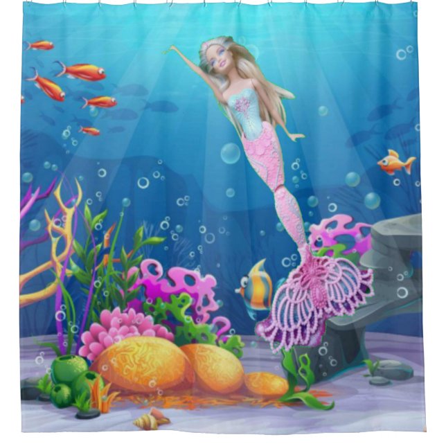 Rideaux De Douche Mérmaid Célèbre (Devant)
