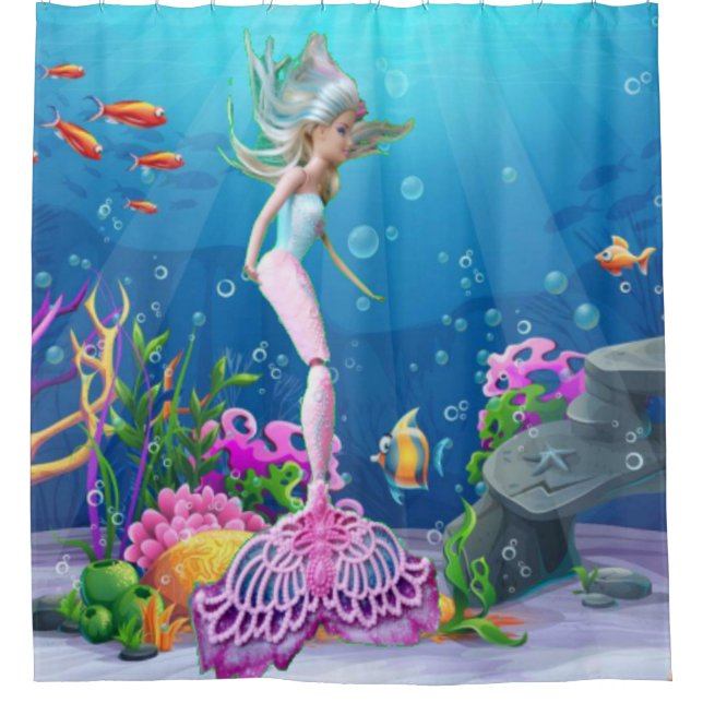 Rideaux De Douche Mérmaid Célèbre (Devant)